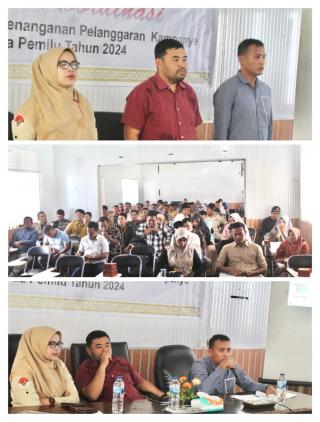 Polres Kuansing Ikut Rapat Koordinasi Pengawasan Pelanggaran Kampanye Pemilu 2024 di Balai Diklat Te